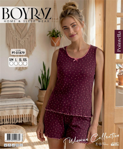 Boyraz PT-01879 Kadın Pointella Şortlu Takım