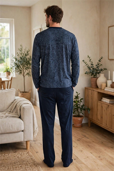 Çift Kaplan 8200 Uzun Kol Erkek Patlı Pijama Takımı