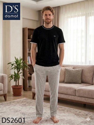 D's Damat 2601 Erkek Spring Kısa Kol Pijama Takımı