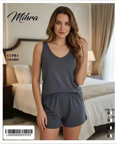 Mihra 20101 Kadın Oysho Askılı Şortlu Takım