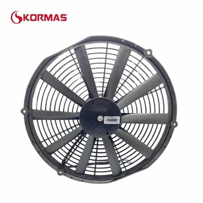 KORMAS 12V FAN MOTORU EMİCİ AKSİYEL 14  (BÜYÜK MOTORLU) (DIŞ ÇAP 387 MM)