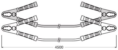 OSRAM AKÜ TAKVİYE KABLOSU 900 AH 35 MM TAKIM (4.5 MT)