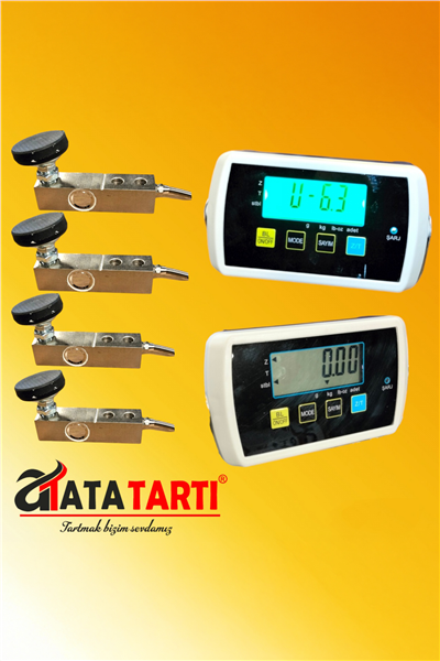 AV-NAP-L-LCD Tartım İndikatörü ve 4 Adet 2 Ton Kapasiteli Lama Loadcell