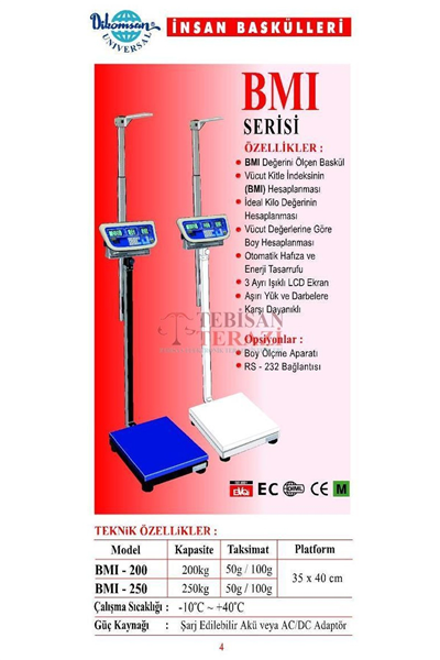 BMI 200 KG X 50 GR 35 X 40 BMI BADY BASKÜL