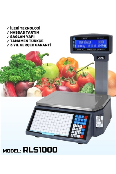 Densi RLS 1000 Barkodlu Terazi 30 Kg