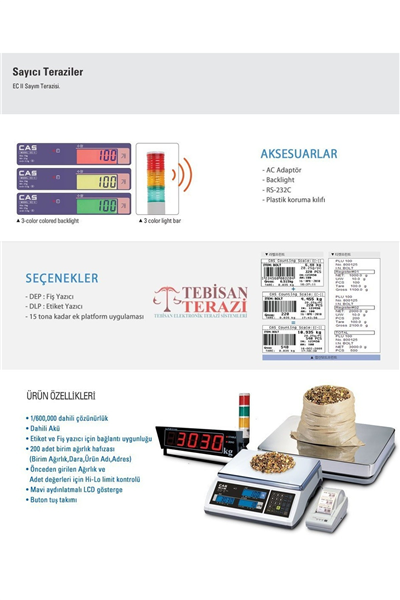 EC-II 30 KG X 1 GR SAYICI TERAZİ