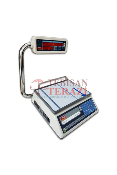 EGE LED KATLANIR BOYUN 15 KG X 2 / 5 GR FİYAT HESAPLAMALI TERAZİ