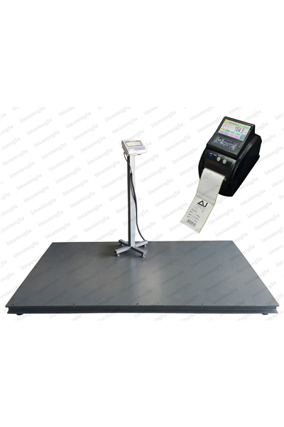 Etiket Yazıcılı Düz Platform Darbeli 3 Ton 120x120 Cm Özel Üretim