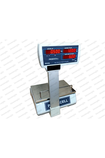 Excell 30 kg Boyunlu Market Terazi Onaylı