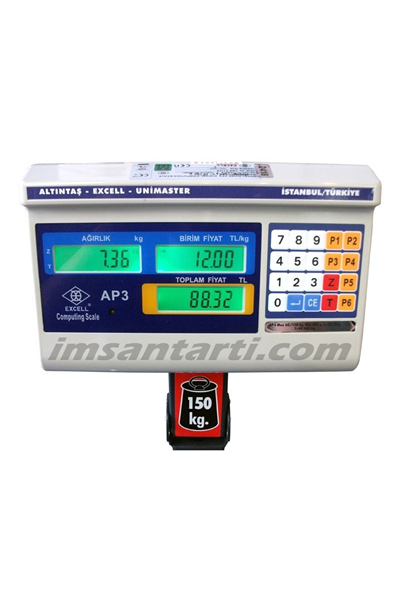 EXCELL AP3- Katlanır Baskül 35x40 cm - 150 kg