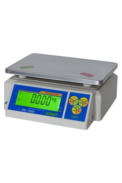 HANA HS-1000 LCD Tartım Terazisi – 6/15/30 kg, Akülü ve Aydınlatmalı LCD