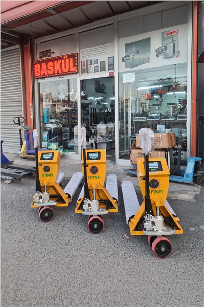 Hana Transpalet Baskül - 2 Ton Döküm Pompalı