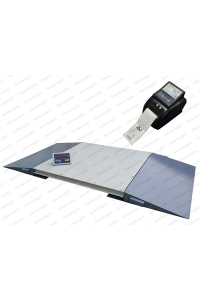 İmmax Etiket Yazıcılı Rampalı Ağır Hizmet Kantarı 3 Ton  150x150 Cm Özel Üretim