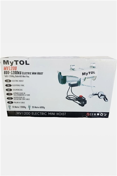 Mytol Elektirikli Calaskal Vinç 600/1200 kg Halat 20 Metre