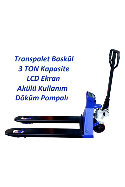 Neck Tartılı Transpalet  - 3 Ton Döküm Pompalı