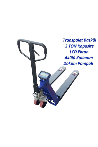 Neck Tartılı Transpalet  - 3 Ton Döküm Pompalı