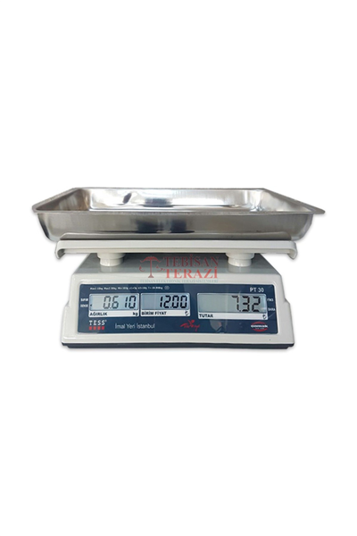 PT-30 KG X 5 / 10 GR FİYAT HESAPLAMALI  TERAZİ