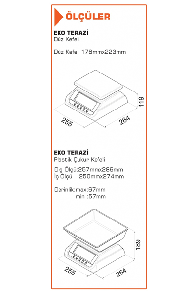 TEM - Eko Çift Taraflı Tartım Terazi 15 kg -5 gr