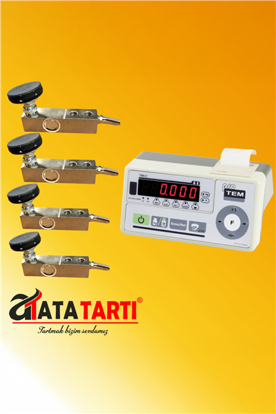 Tem Süt Soğutma Tankı Tartım Seti – Dahili Yazıcılı LED İndikatör ve 4 Adet 2 Ton Lama Loadcell