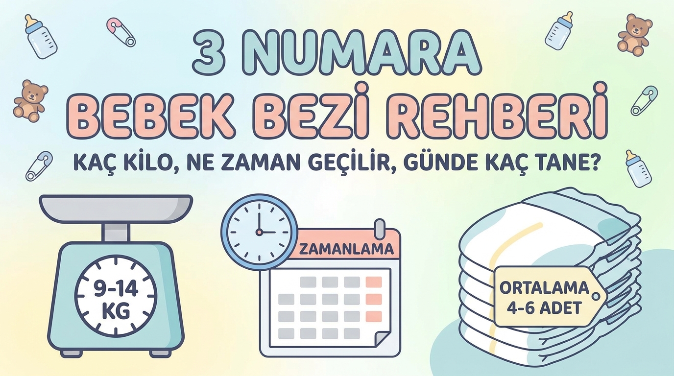 3 Numara Bebek Bezi Rehberi: Kaç Kg, Ne Zaman Geçilir ve Günde Kaç Tane Kullanılır?