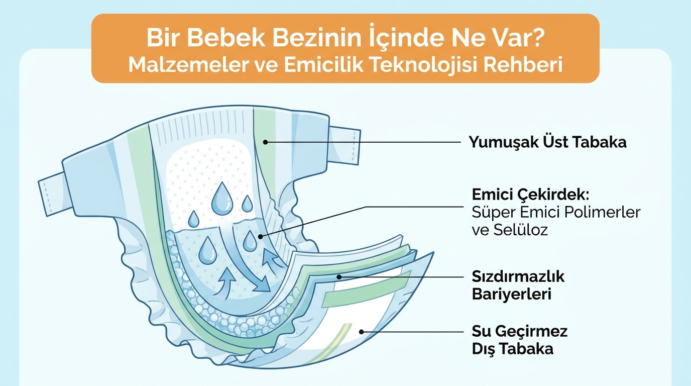 Bebek Bezinin İçinde Ne Var? Malzeme ve Emicilik Teknolojisi Rehberi