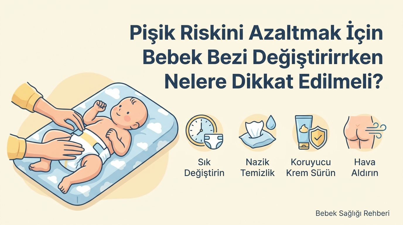 Pişik Riskini Azaltmak İçin Bez Değiştirirken Nelere Dikkat Edilmeli?