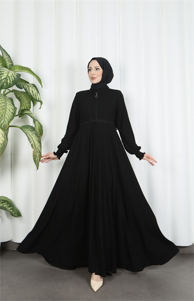 Dantelli Mevlana Ferace Siyah HNT7011