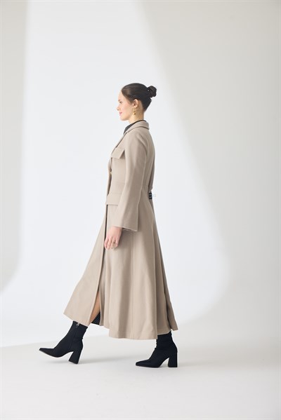 Eleganza Garnili Yün Palto