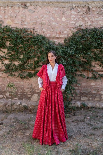 Ondula Prime Etek Kırmızı Ekose