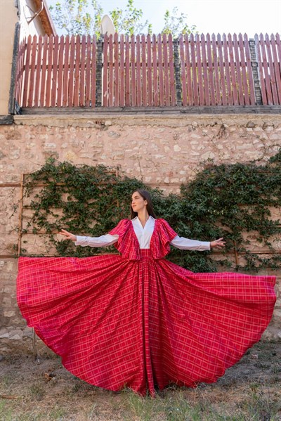 Ondula Prime Etek Kırmızı Ekose