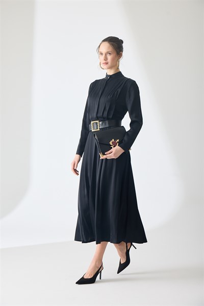 Silk-Touch Nervürlü Elbise