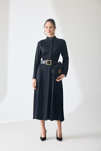 Silk-Touch Nervürlü Elbise