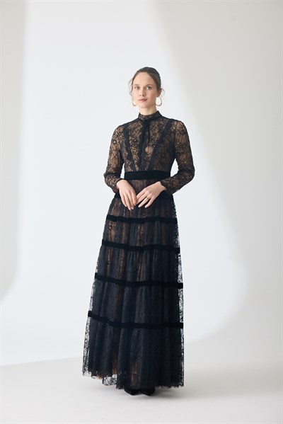 Sovereign Dantel Maxi Elbise