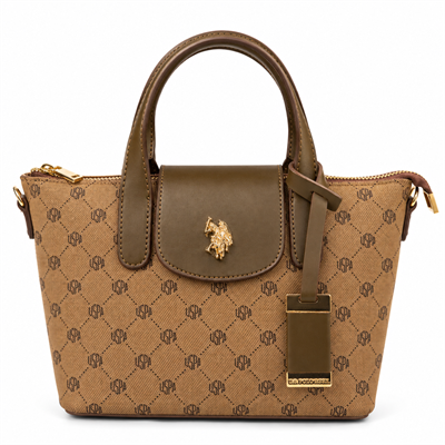 U.S. Polo Assn. Kadın El, Omuz ve Çapraz Çanta US26556 Koyu Bej