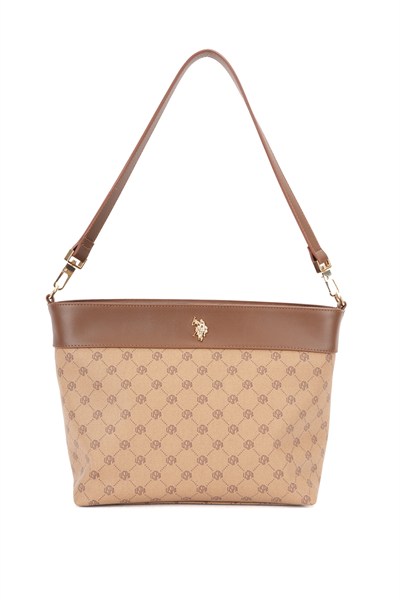 U.S. Polo Assn. Kadın Omuz ve Çapraz Çanta US26561 Koyu Bej