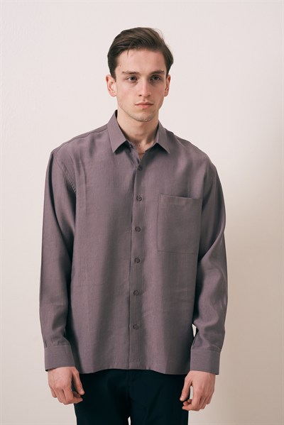 DÖKÜMLÜ OVERSIZE FIT TENSEL GÖMLEK