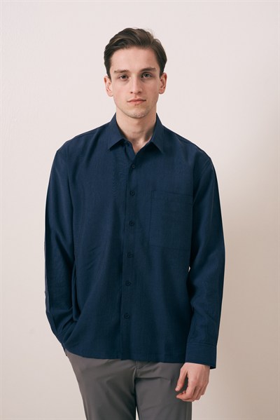 DÖKÜMLÜ OVERSIZE FIT TENSEL GÖMLEK