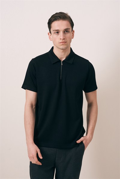 REGULAR FIT OYSHO FERMUARLI POLO T-SHIRT