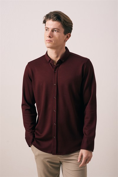 REGULAR FIT PIKE OYSHO UZUN KOL GÖMLEK