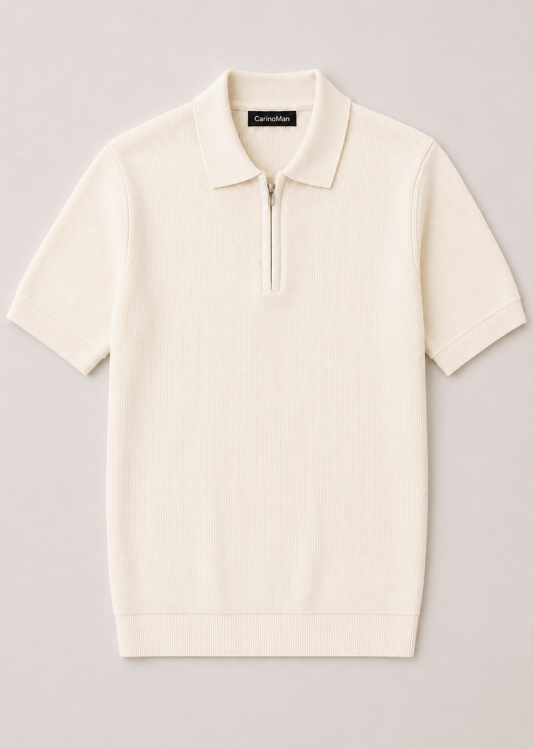 Regular Fit Fermuarlı Polo Triko T-Shirt