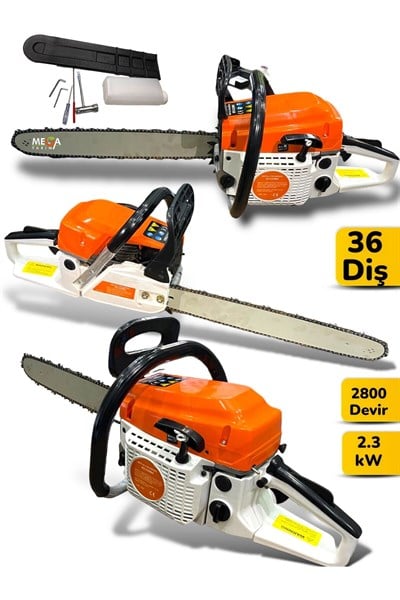Benzinli Zincirli Odun Motoru Budama Testeresi 3 Hp 2800 Devir Ağaç Motoru