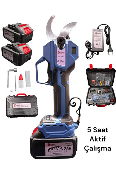 Çift Akülü Bağ Makası Dijital Göstergeli 36V 4 mAh Otomatik Ayarlanabilir Çelik Ağızlı