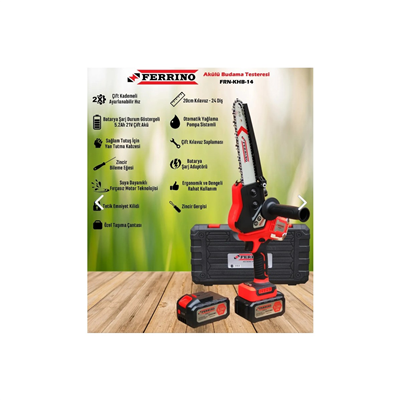 Ferrino Khb-14 Akülü Budama Testeresi Mega Tarım 21V 5.2AH Lithium-Ion Akü