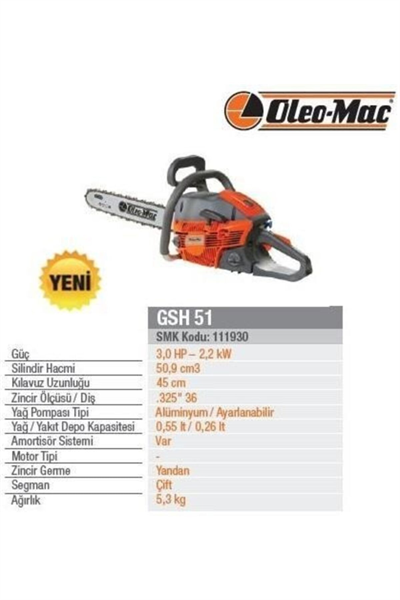 Gsh 51 Motorlu Testere