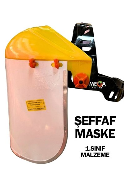 Tırpan Motoru Koruyucu Şeffaf Maske 1.Sınıf Malzeme Kolay Kırılmaz Mega Tarım