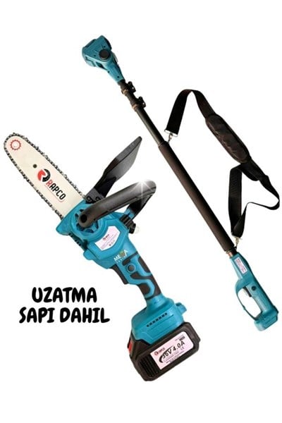 Uzatma Kollu Şarjlı Budama Testeresi Rapco 36V 4 mA ÇİFT BATARYALI Mega Tarım