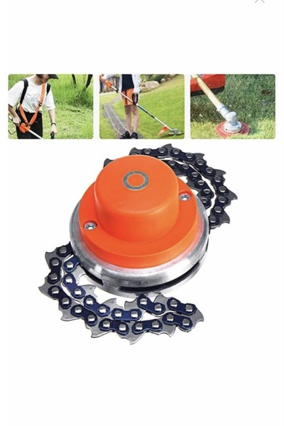 Zincirli Tırpan Aparatı Başlığı Ot Biçme Zincirli Misina Kafa