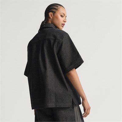Premium Essentials Denim Kisa Kollu Üst