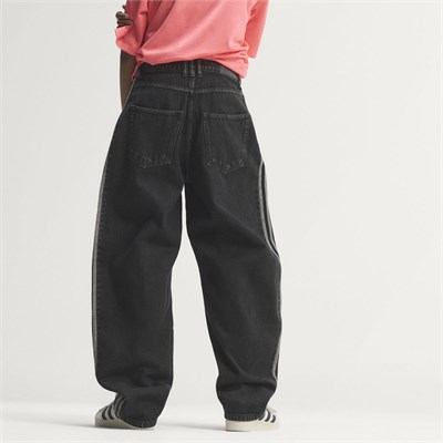 High Rise Barrel Leg Denim Pantolon