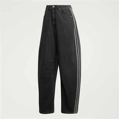 High Rise Barrel Leg Denim Pantolon